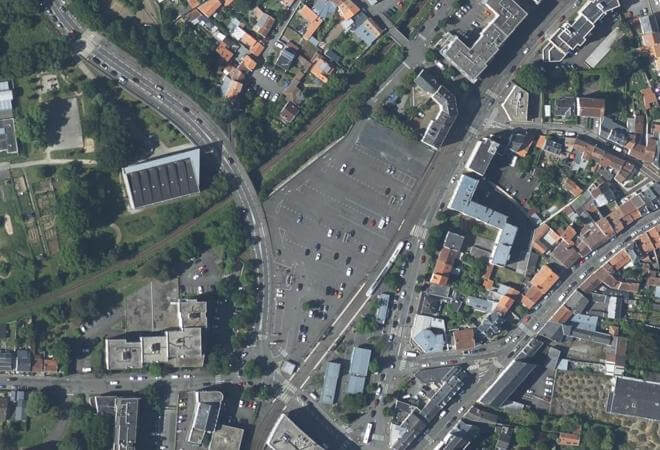 Vue aérienne Place du 8 mai 1945, Rezé