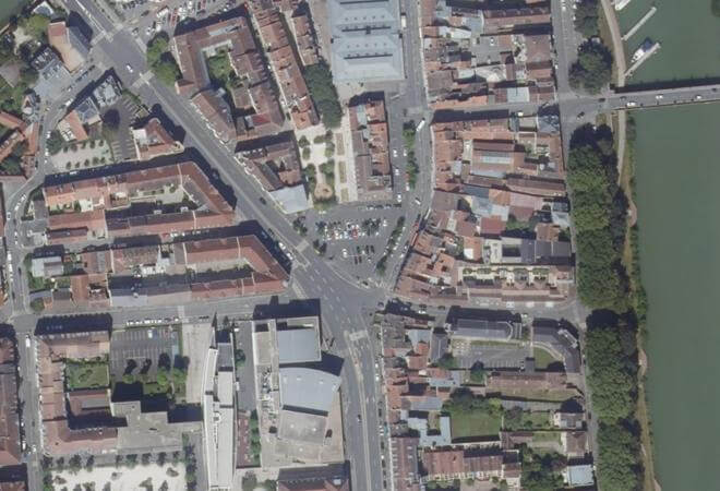 Vue aérienne Place du Marché, Meaux