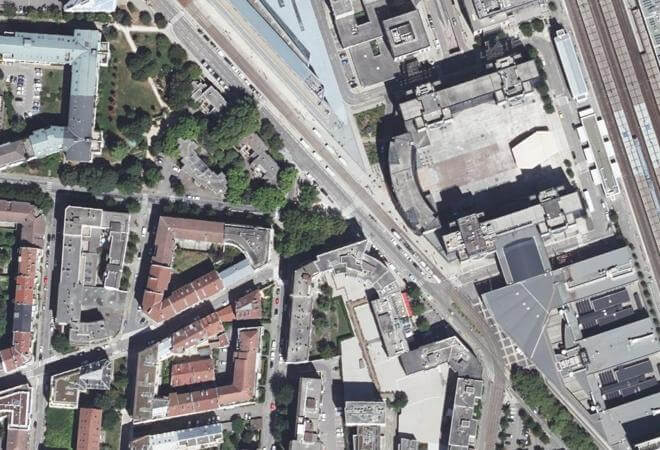 Vue aérienne Place Firmin Gautier, Grenoble