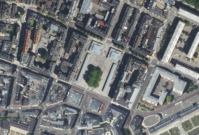 Vue aérienne Place Saint-Marc, Rouen