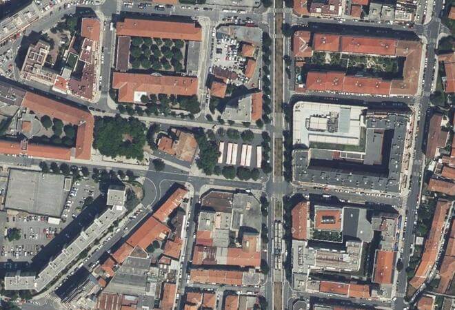 Vue aérienne Place Saint-Roch, Nice