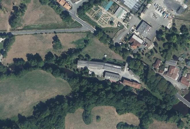 Vue aérienne Salle des ventes de Montbron, Montbron