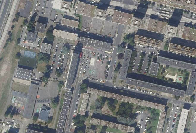 Vue aérienne Square André Gide, Sarcelles