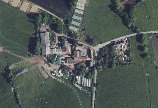 Vue aérienne Terre de Sens Bermeries, L'Orée de Mormal